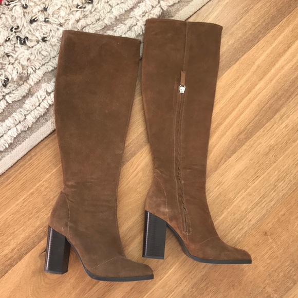 zara tan suede boots